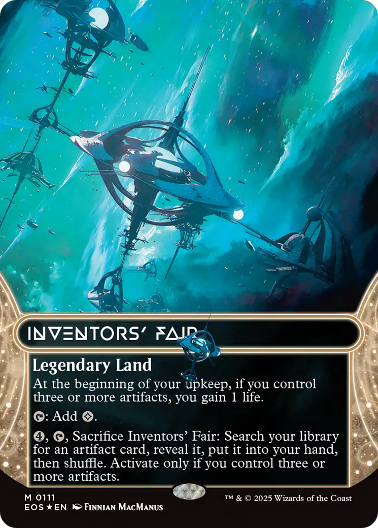 Inventors' Fair (0111) (Borderless) (Galaxy Foil) [Edge of Eternities: Stellar Sights] | Galaxy Games LLC