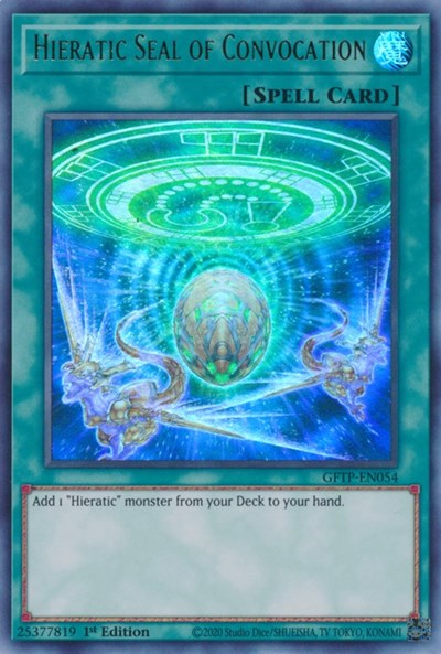 Hieratic Seal of Convocation [GFTP-EN054] Ultra Rare | Galaxy Games LLC