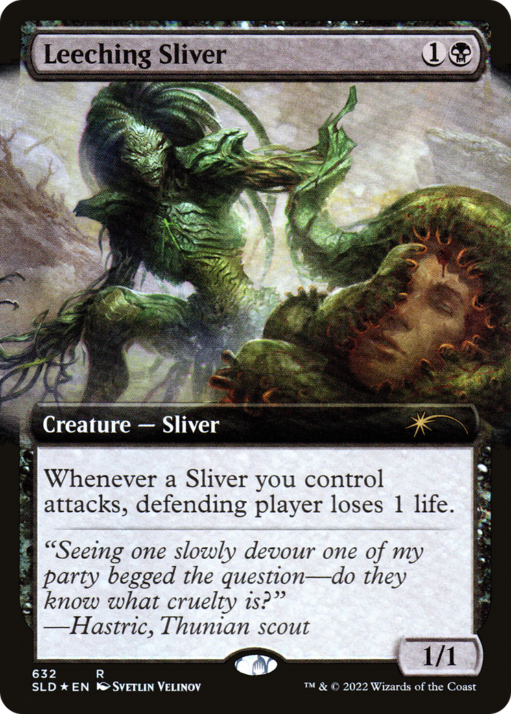 Leeching Sliver (Extended Art) [Secret Lair Drop Promos] | Galaxy Games LLC