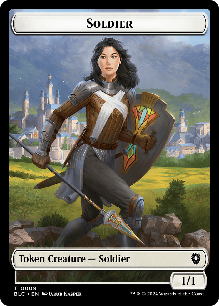 Human // Soldier Double-Sided Token [Bloomburrow Commander Tokens] | Galaxy Games LLC