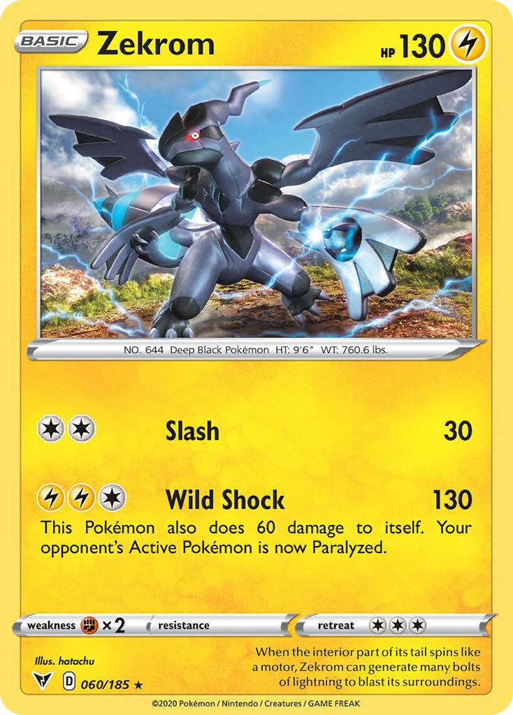 Zekrom (060/185) (Cosmos Holo) [Sword & Shield: Black Star Promos] | Galaxy Games LLC