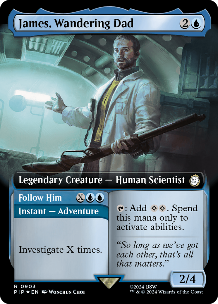 James, Wandering Dad // Follow Him (Extended Art) (Surge Foil) [Fallout] | Galaxy Games LLC