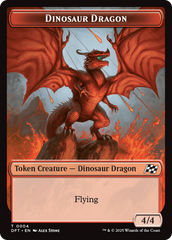 Dinosaur Dragon // Treasure Double-Sided Token [Aetherdrift Tokens] | Galaxy Games LLC