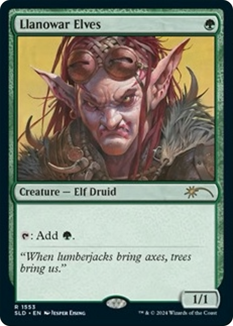 Llanowar Elves (1553) (Rainbow Foil) [Secret Lair Drop Series] | Galaxy Games LLC