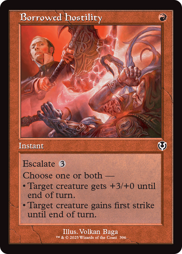 Borrowed Hostility (Retro Frame) [Innistrad Remastered] | Galaxy Games LLC