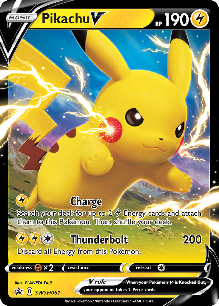 Pikachu V (SWSH061) (Jumbo Card) [Sword & Shield: Black Star Promos] | Galaxy Games LLC