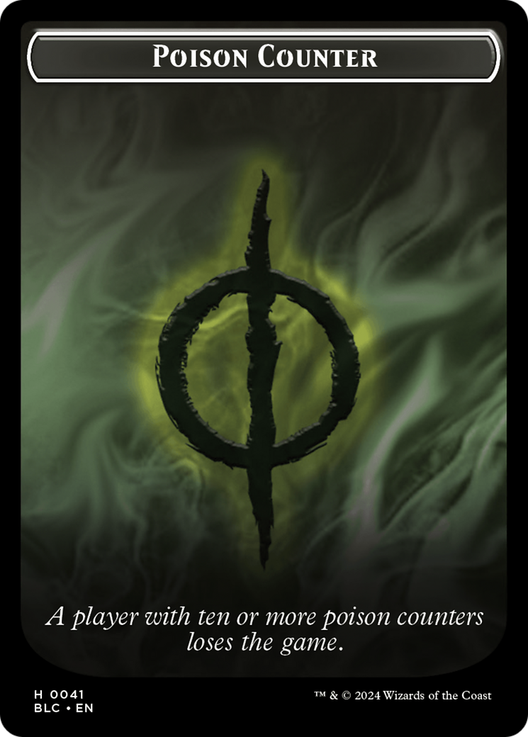 Rabbit // Poison Counter Double-Sided Token [Bloomburrow Commander Tokens] | Galaxy Games LLC