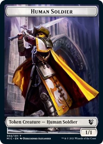 Eldrazi Spawn // Human Soldier Double-Sided Token [Innistrad: Midnight Hunt Commander Tokens] | Galaxy Games LLC