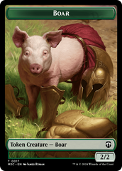 Boar (Ripple Foil) // Forest Dryad Double-Sided Token [Modern Horizons 3 Commander Tokens] | Galaxy Games LLC