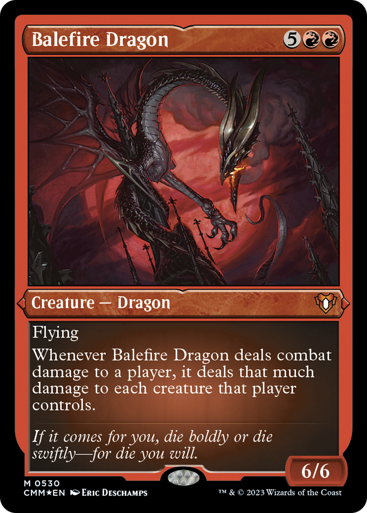 Balefire Dragon (Foil Etched) [Commander Masters] | Galaxy Games LLC