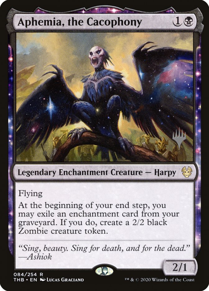 Aphemia, the Cacophony (Promo Pack) [Theros Beyond Death Promos] | Galaxy Games LLC