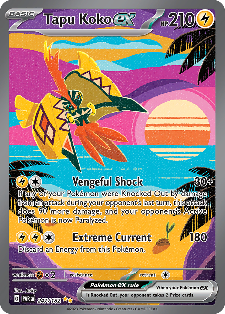 Tapu Koko ex (247/182) [Scarlet & Violet: Paradox Rift] | Galaxy Games LLC