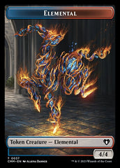 Treasure // Elemental (0037) Double-Sided Token [Commander Masters Tokens] | Galaxy Games LLC