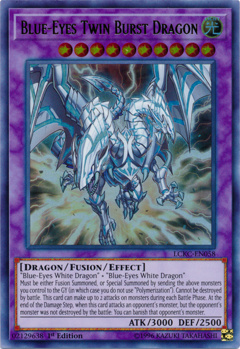 Blue-Eyes Twin Burst Dragon [LCKC-EN058] Ultra Rare | Galaxy Games LLC