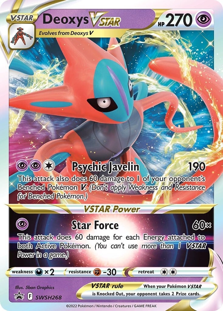 Deoxys VSTAR (SWSH268) (Jumbo Card) [Sword & Shield: Black Star Promos] | Galaxy Games LLC