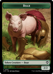 Boar // Drake Double-Sided Token [Outlaws of Thunder Junction Commander Tokens] | Galaxy Games LLC