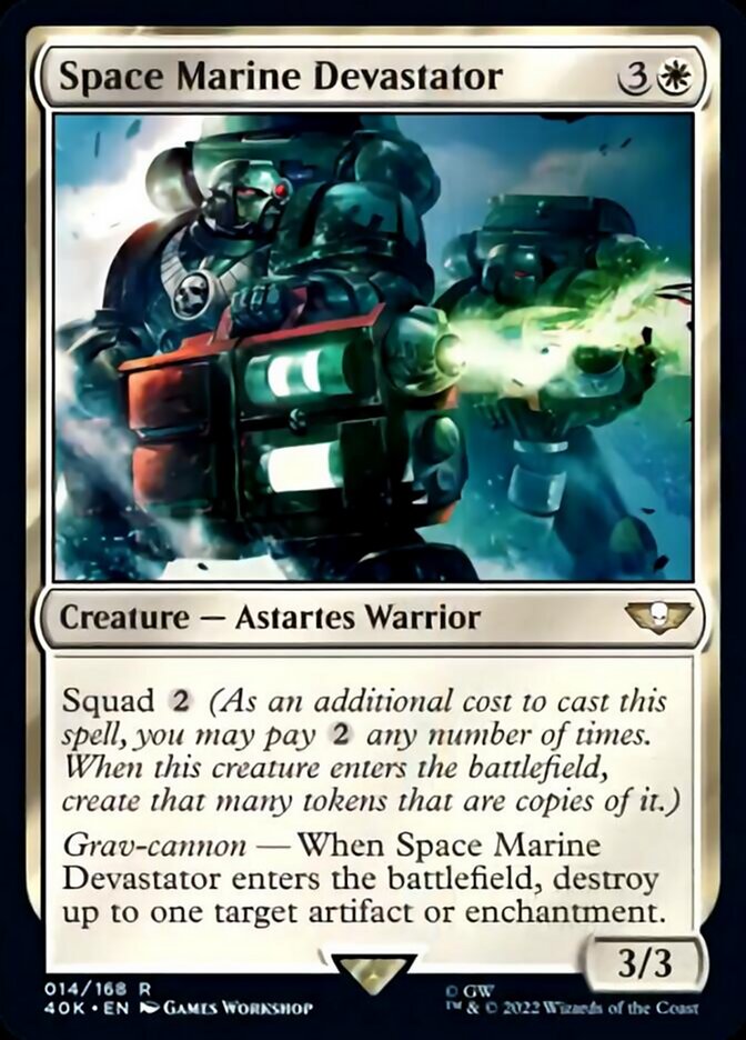 Space Marine Devastator (Surge Foil) [Warhammer 40,000] | Galaxy Games LLC