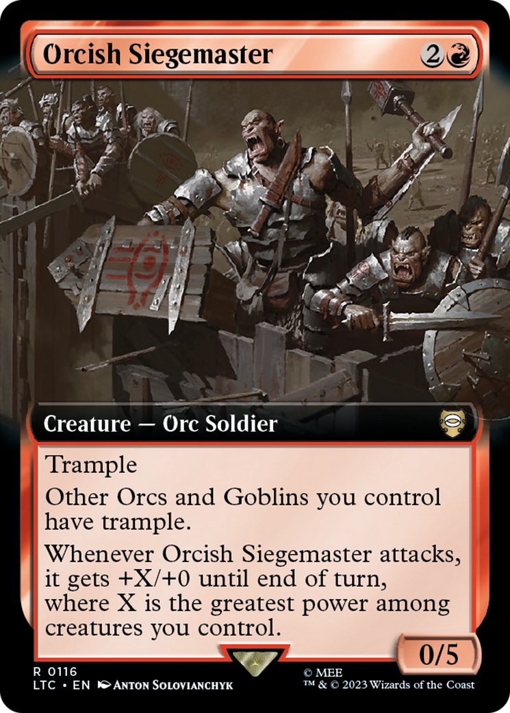 Orcish Siegemaster (Extended Art) [The Lord of the Rings: Tales of Middle-Earth Commander] | Galaxy Games LLC