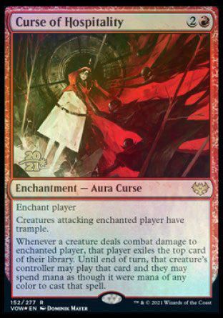 Curse of Hospitality [Innistrad: Crimson Vow Prerelease Promos] | Galaxy Games LLC