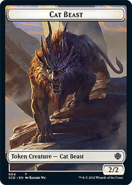 Elf Warrior // Cat Beast Double-Sided Token [Starter Commander Decks] | Galaxy Games LLC
