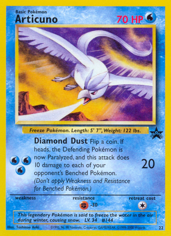 Articuno (22) [Wizards of the Coast: Black Star Promos] | Galaxy Games LLC