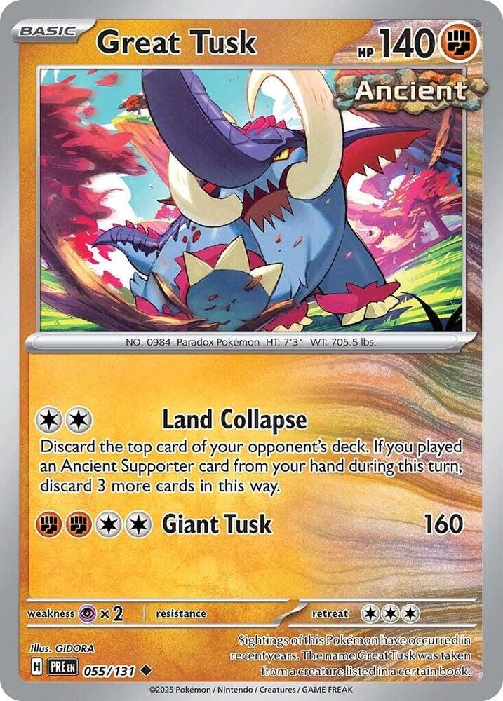 Great Tusk (055/131) [Scarlet & Violet: Prismatic Evolutions] | Galaxy Games LLC