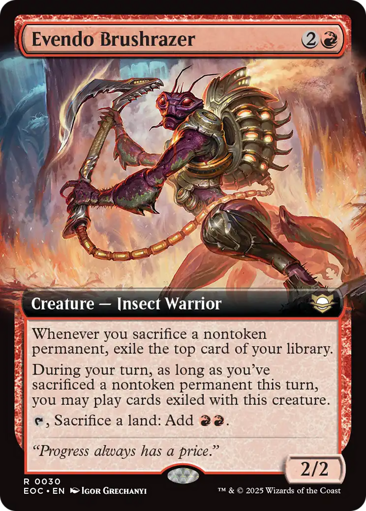 Evendo Brushrazer (Extended Art) [Edge of Eternities Commander] | Galaxy Games LLC