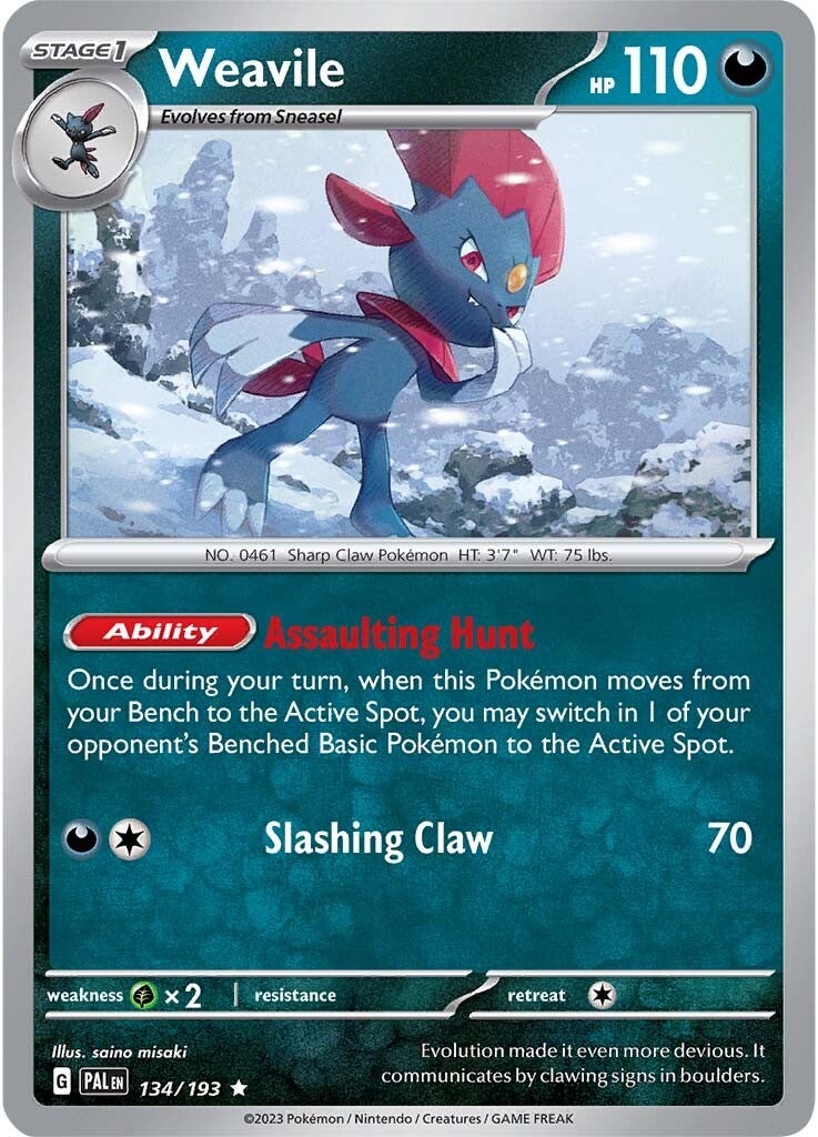 Weavile (134/193) [Scarlet & Violet: Paldea Evolved] | Galaxy Games LLC