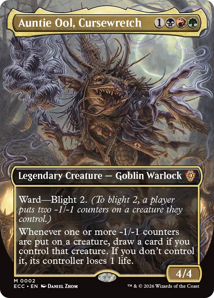 Auntie Ool, Cursewretch (Borderless) [Lorwyn Eclipsed Commander] | Galaxy Games LLC