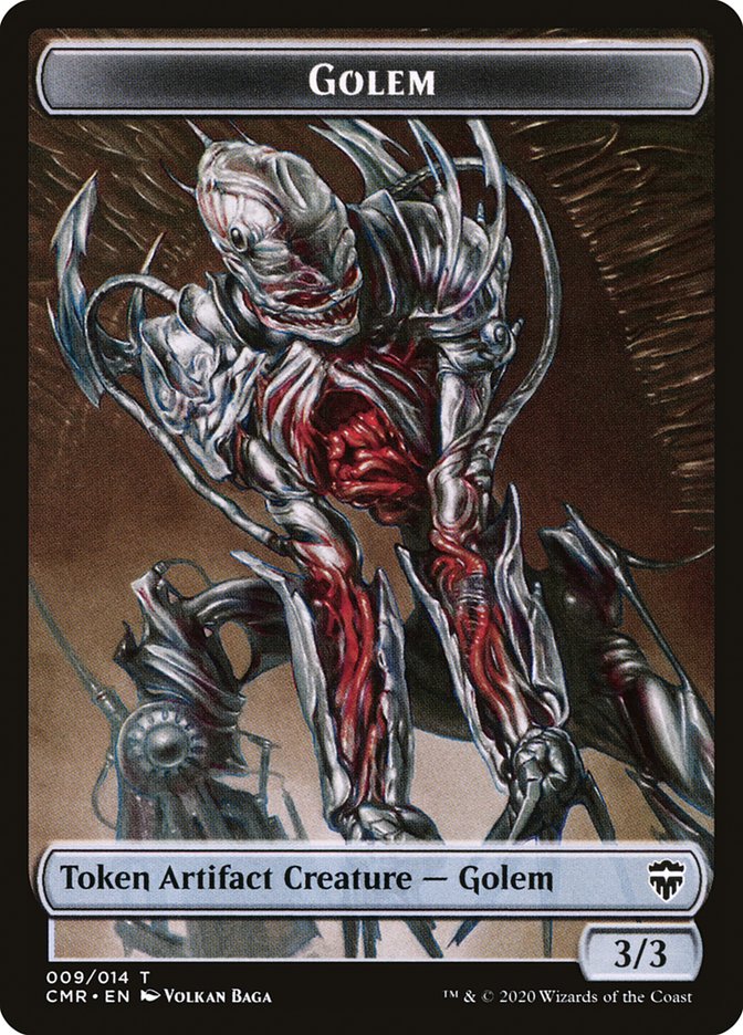 Copy (013) // Golem Double-Sided Token [Commander Legends Tokens] | Galaxy Games LLC
