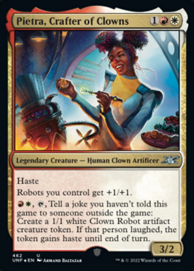 Pietra, Crafter of Clowns (Galaxy Foil) [Unfinity] | Galaxy Games LLC