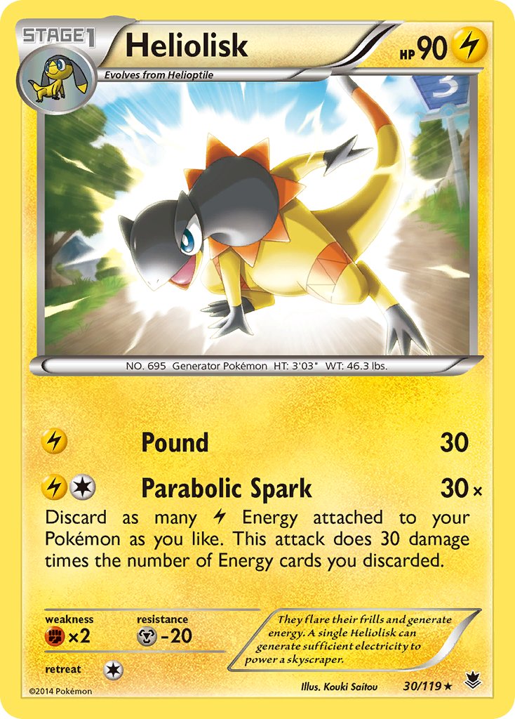 Heliolisk (30/119) (Theme Deck Exclusive) [XY: Phantom Forces] | Galaxy Games LLC