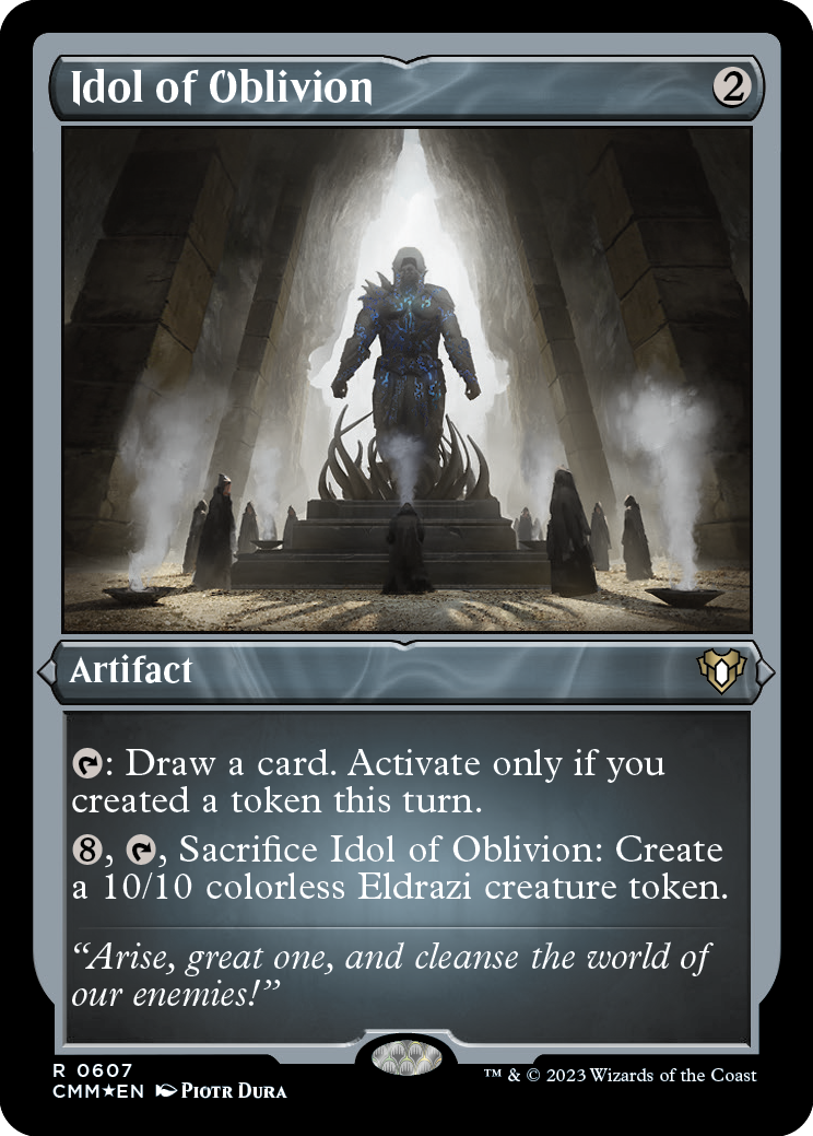 Idol of Oblivion (Foil Etched) [Commander Masters] | Galaxy Games LLC