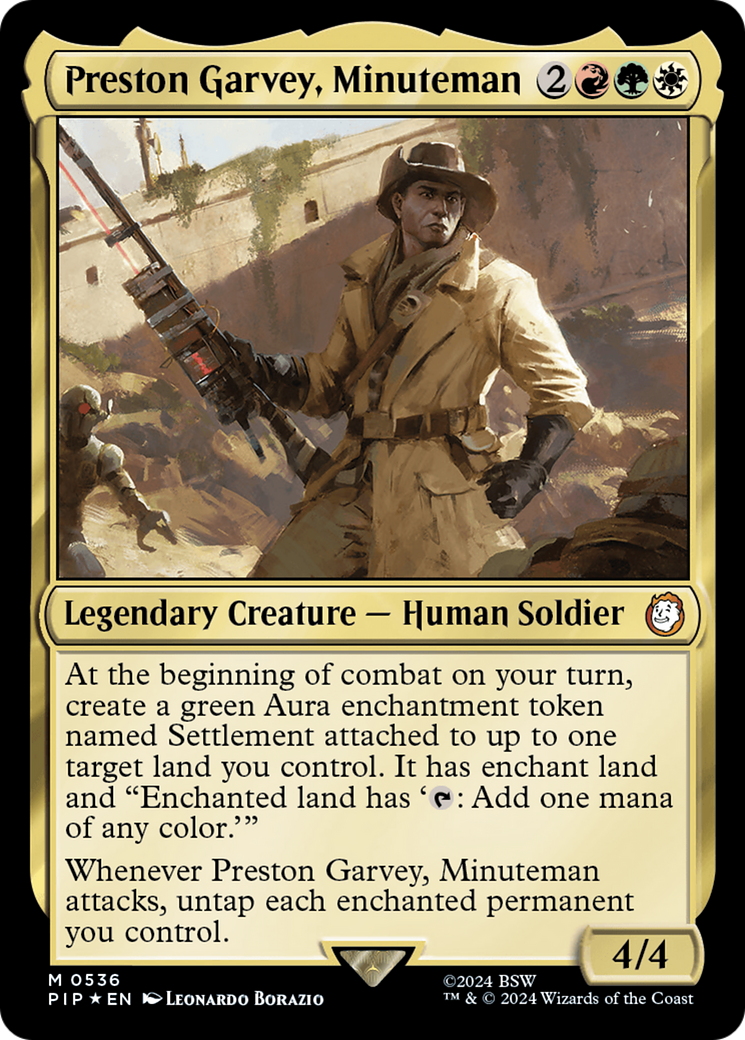 Preston Garvey, Minuteman (Surge Foil) [Fallout] | Galaxy Games LLC