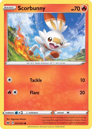 Scorbunny (031/202) (Premium Collection) [Sword & Shield: Base Set] | Galaxy Games LLC