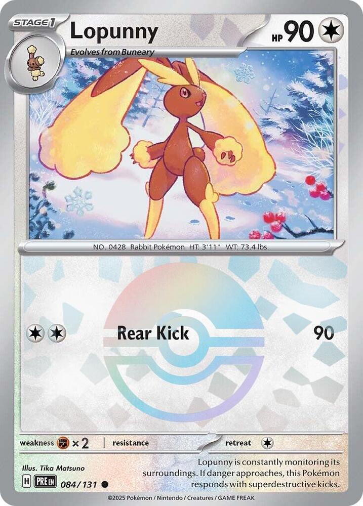 Lopunny (084/131) (Poke Ball Pattern) [Scarlet & Violet: Prismatic Evolutions] | Galaxy Games LLC