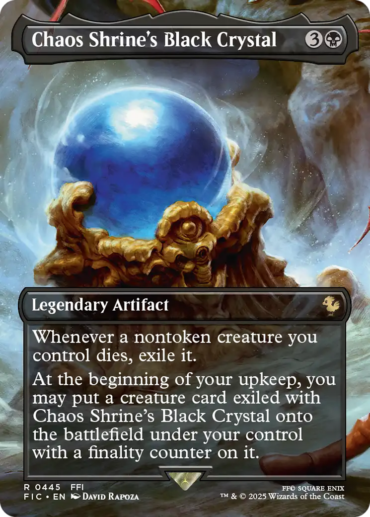 Chaos Shrine's Black Crystal (Borderless) [FINAL FANTASY Commander] | Galaxy Games LLC