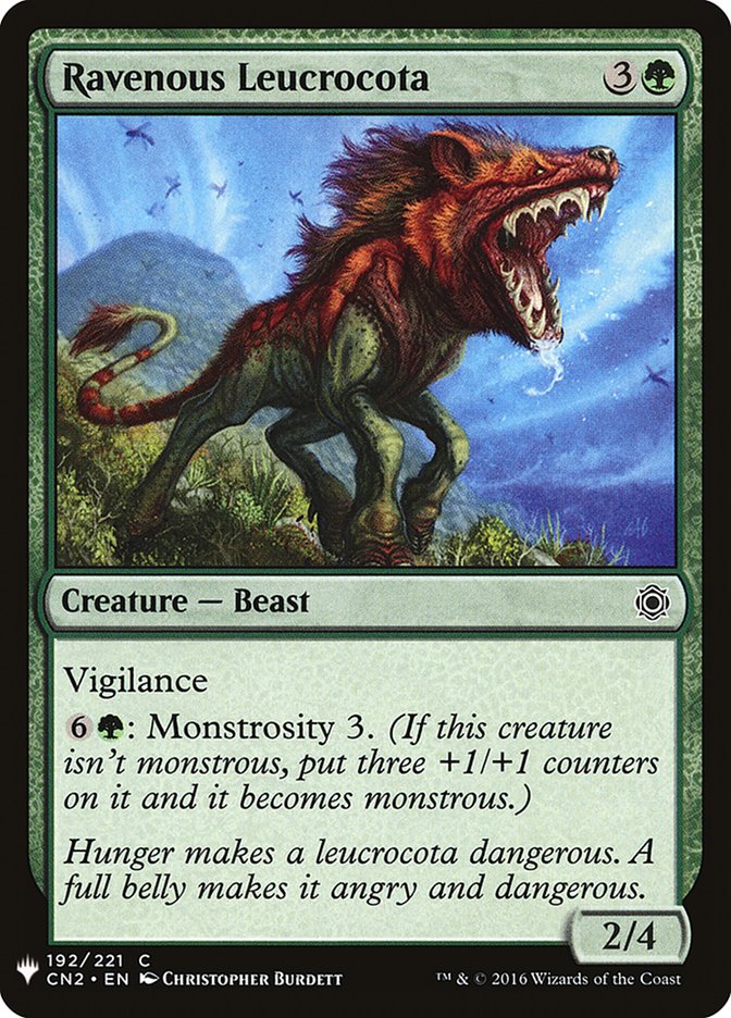 Ravenous Leucrocota [Mystery Booster] | Galaxy Games LLC