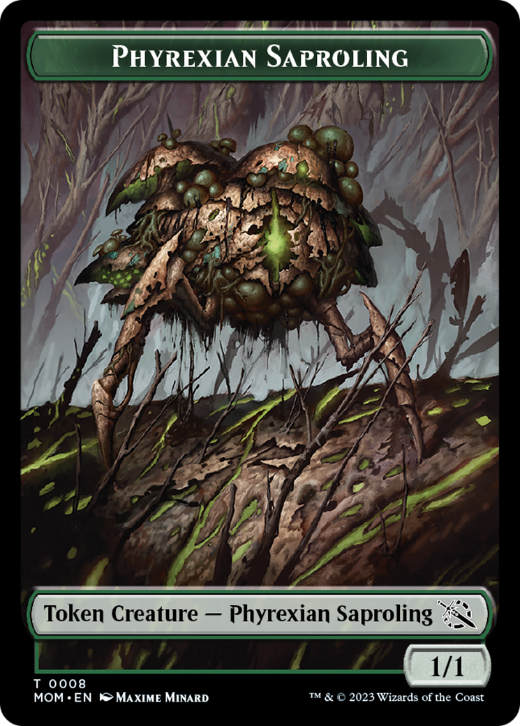 Treasure (21) // Phyrexian Saproling Double-Sided Token [March of the Machine Tokens] | Galaxy Games LLC