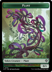 Plant Warrior // Plant Double-Sided Token [Outlaws of Thunder Junction Commander Tokens] | Galaxy Games LLC