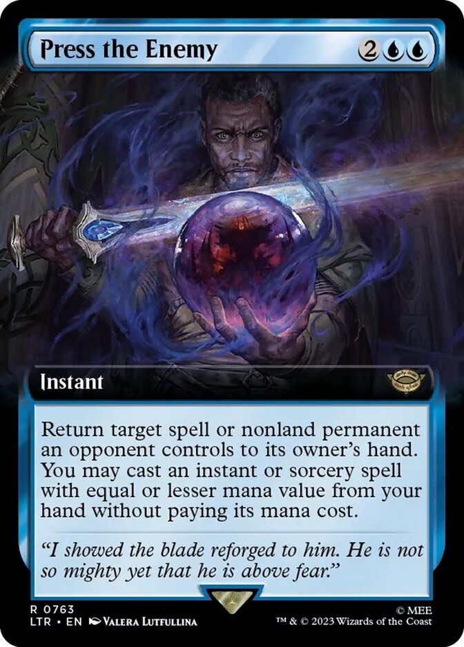 Press the Enemy (Extended Art) (Surge Foil) [The Lord of the Rings: Tales of Middle-Earth] | Galaxy Games LLC