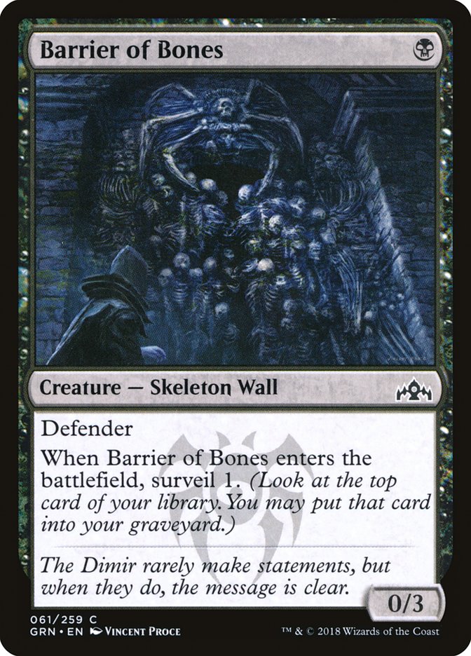 Barrier of Bones [Guilds of Ravnica] | Galaxy Games LLC