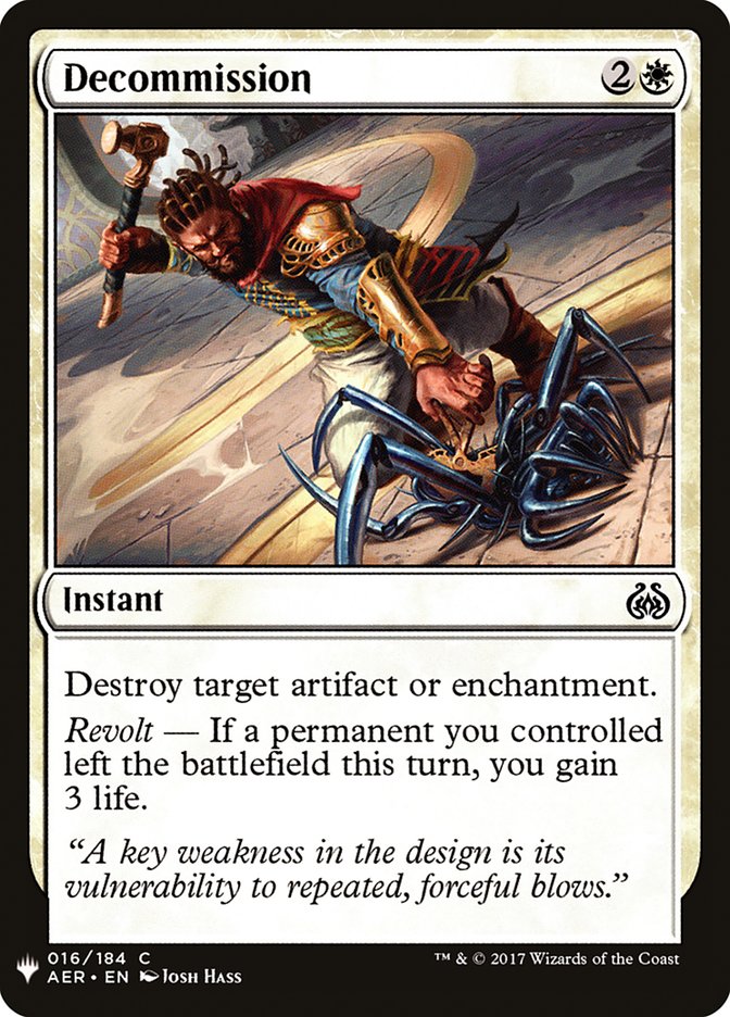 Decommission [Mystery Booster] | Galaxy Games LLC