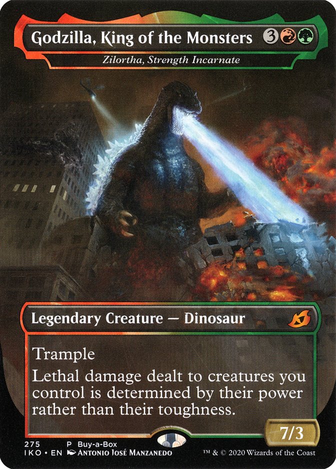 Zilortha, Strength Incarnate - Godzilla, King of the Monsters (Buy-A-Box) [Ikoria: Lair of Behemoths Promos] | Galaxy Games LLC
