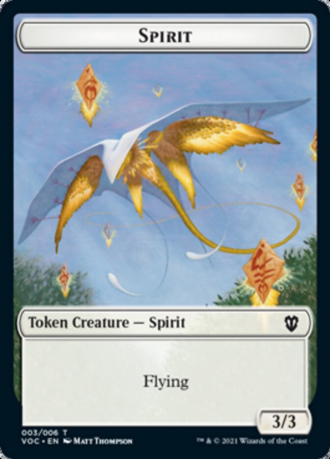 Spirit (003) // Thopter Double-Sided Token [Innistrad: Crimson Vow Commander Tokens] | Galaxy Games LLC