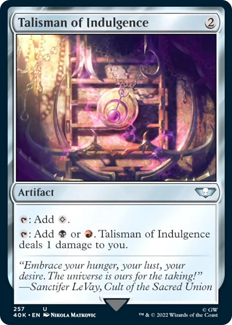 Talisman of Indulgence (Surge Foil) [Warhammer 40,000] | Galaxy Games LLC