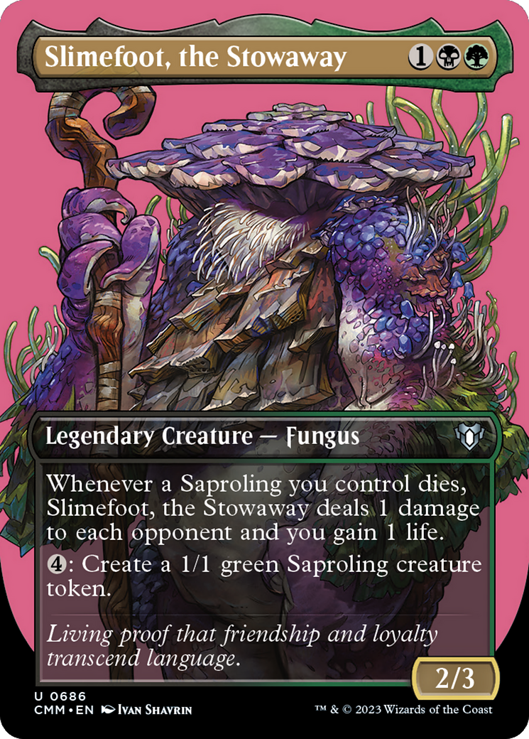 Slimefoot, the Stowaway (Borderless Profile) [Commander Masters] | Galaxy Games LLC