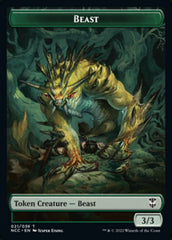 Plant // Beast Double-Sided Token [Streets of New Capenna Commander Tokens] | Galaxy Games LLC