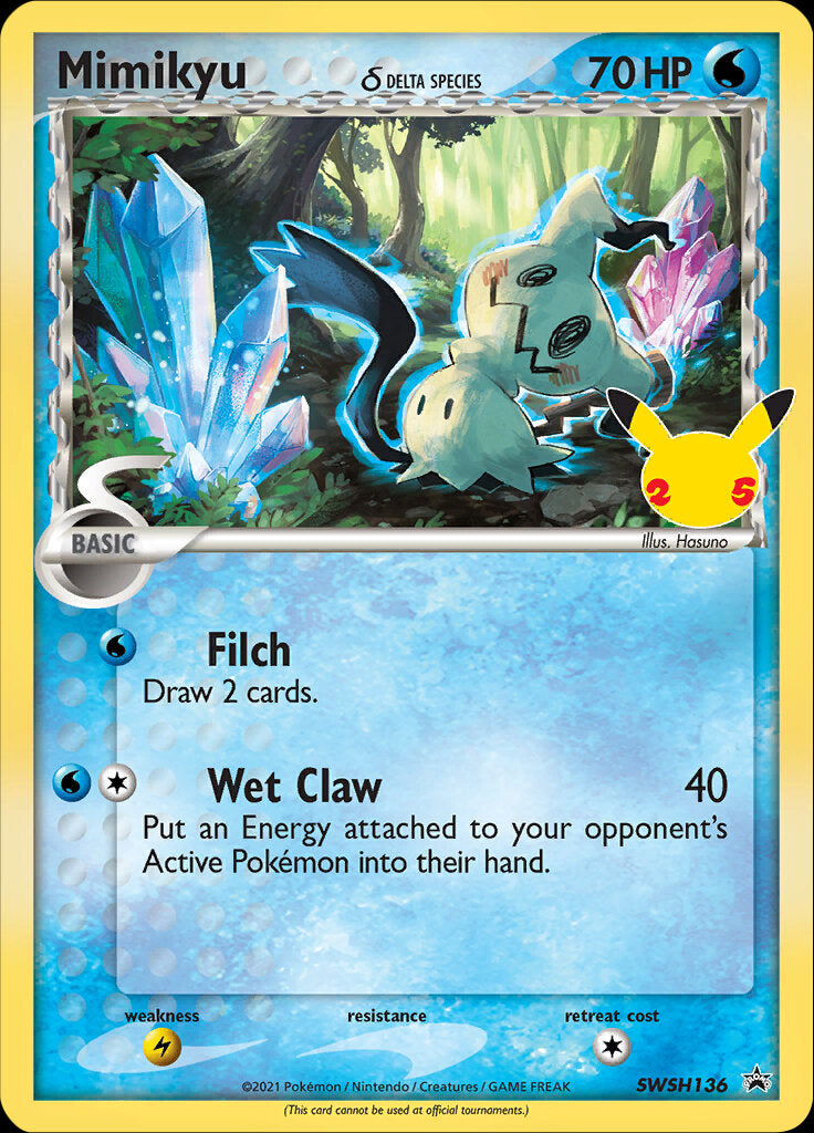 Mimikyu (SWSH136) (Delta Species) (Jumbo Card) [Sword & Shield: Black Star Promos] | Galaxy Games LLC