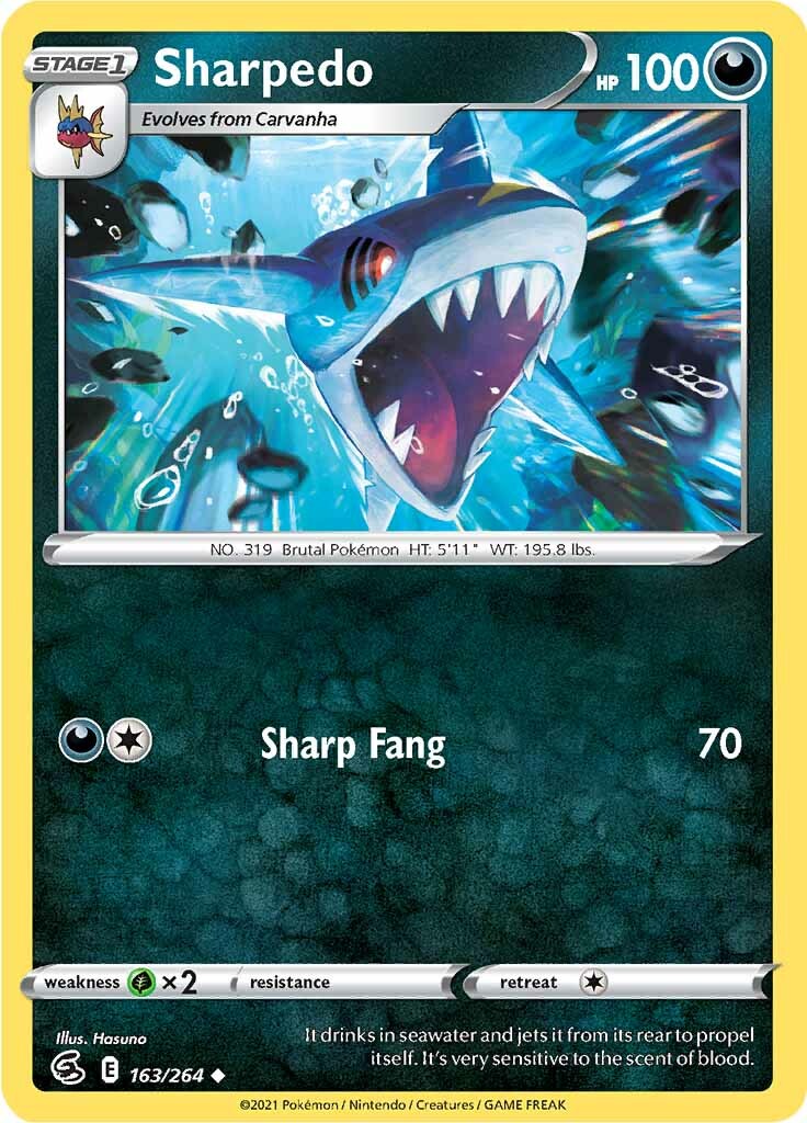 Sharpedo (163/264) [Sword & Shield: Fusion Strike] | Galaxy Games LLC